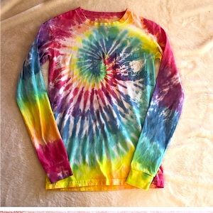 Ivory Ella Tie Dye Long Sleeve Top, xxs